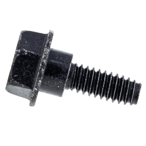 Genuine OEM Hex Washer Head Shoulder Screw Part 120-7024, black coated steel, used for Exmark Quest mowers.