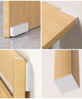 Heavy Duty EVA Foam Headboard Stoppers And Wall Protectors 18 Piece Set installed on wooden bed and wall corners