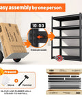 Heavy Duty Garage Shelving Unit With 2500 Lbs Capacity, Adjustable Metal Storage Shelves, easy one-person assembly