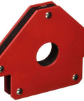 KH920 Medium Magnet Holder for Welding and Jig Work, heavy duty magnetic clamp, red, secures ferrous sheet and tube at fixed angles.