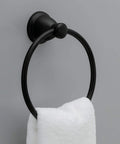 Matte Black 3 Piece Bathroom Hardware Set With 24 Inch Towel Bar, Towel Ring, And Toilet Paper Holder For A Dope Modern Or Vintage Style Bath Kit