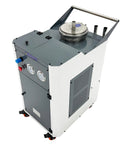 Heavy Duty Pneumatic Chip Remover And Air Powered Coolant Tank Cleaner For Cutting Fluid Filtration Sump Cleaning Cart, top view showing dials and handle.
