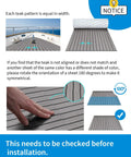 Instructions for aligning Self Adhesive Faux Teak Boat Flooring 48x16.8 Inches With 3M Adhesive Backing Non Slip EVA Foam