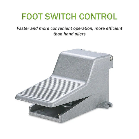 Foot switch control for Industrial Grade Pneumatic Crimping Machine That Delivers Reliable Air Powered Wire Terminal Crimping Plier Performance.