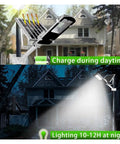 JUDYSSY Courtyard Light Solar Lights Outdoor Garden Led Solar Floodlight with solar panel charging during daytime.