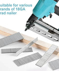 Built Tough 18 Gauge Brad Nails And Fasteners In Five Go To Sizes Packing 1500 Dead Reliable Spikes for 18GA brad nailer and wood projects.