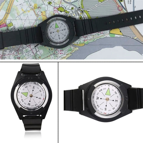 Wrist Compass For Outdoor Adventure And Hiking Gear Must Have Lightweight Survival Tool For Camping Fishing And Hunting Black Band Navigator Accessory Simple Readable Directional Tool For Explorers