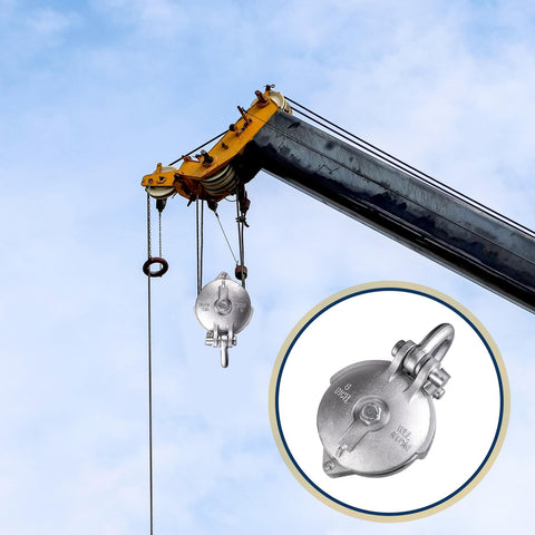 Beefy Yarding Block With Shackle And Pin Snatch Block Pulley For Wire Rope Cable Systems 1.5 To 6 Ton Capacity 6 Inch Sheave