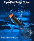 60M Underwater Waterproof Case for GoPro Hero 13 12 11 10 9 Black with 3 Pack Filter and Floating Monopod in water