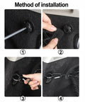 Installation steps for Hammock Style Three Compartment Cargo Net Made For Tesla Cybertruck 2024 Plus Truck Bed Storage Mesh Pouch.