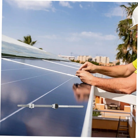 Beefy Stainless Steel Solar Panel Roof Mount Hanger Bolts engineered for tight adjustability and rooftop installation.