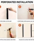 Step-by-step installation of Heavy Duty Wall Mount Garage Tool Organizer Rack For No Fuss Long Handled Gear Like Shovels Rakes And Brooms