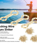 Carp Fishing Wire Eyes Sinker Set 300 Pieces Steel Alloy Screw Leads Loops Tackle Accessory For Freshwater And Saltwater Fishing