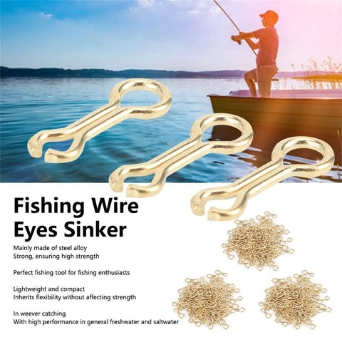 Carp Fishing Wire Eyes Sinker Set 300 Pieces Steel Alloy Screw Leads Loops Tackle Accessory For Freshwater And Saltwater Fishing