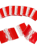 Clear Self Adhesive Acrylic Hinge Set 20 Pieces 35x25mm Peel And Stick Easy Install Ultra Thin Invisible Hinges displayed in rows