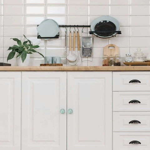 Solid Deal On Fresh Ceramic Cabinet Knobs Set Of 6 Round Drawer Pulls For Kitchen And Dresser Light Yellow 1.3 Inch modern kitchen decor.