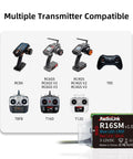 16 Channel Mini FPV Receiver SBUS CRSF Long Range For Micro Drones And Quadcopters compatible with multiple transmitters