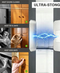 8 Pack Ultra Thin No Drill Magnetic Cabinet Door Catches With Invisible Adhesive Tape For Kitchen Cupboard And Bathroom Drawer Hardware That Looks Clean And Super Easy To Install Without Any Tools Needed Today, showing usage for kids and pets.