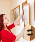 50-pack black metal picture frame backing clips with screws for hanging pictures and artwork