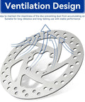 140mm Stainless Disc Brake Rotor With 6 Bolt Mount For Bikes And Electric Scooters showing ventilation design