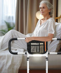Bed Rails For Seniors With Adjustable Height, Storage Pocket, And Easy Assist Side Rails To Prevent Falls, Fits Under Mattress