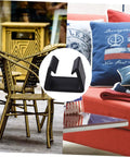 Four Pack Sturdy Chair Clips For Rattan Furniture, securing cushions on outdoor rattan chairs, shown in black color.
