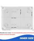 Inner dimensions of waterproof electrical junction box with 10 reserved holes, tough ABS enclosure, IP65 dustproof, weather resistant