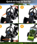 Universal Smartphone Adapter Mount For Binoculars Telescopes Monoculars Spotting Scopes And Microscopes Clamp On Phone Photography setup
