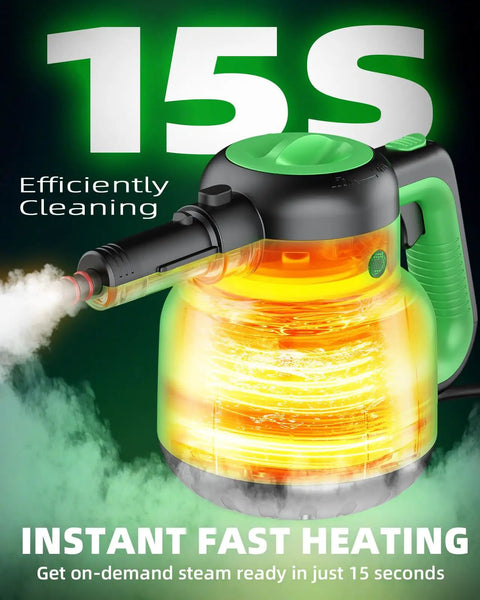 12In1 Steam Mop With Detachable Handheld Cleaner Straight Up Game Changer Chemical Free Deep Floor Steamer 1400W Quick Heat 221Degree Tool For Hardwood Tile Laminate Rug, 15-second heating steamer.