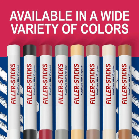 Five White Wood Repair Wax Sticks Kit For Instant Scratch Fix On Wood Furniture Floors Cabinets Tables And Doors