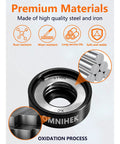 Beefed-Up Seven-Piece Wheel Stud Installer Tool Set showing rust-resistant premium steel material