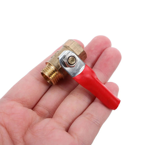 Six Pack Top Shelf Copper Mini Ball Valve With Male Female NPT Threads For Handling High Pressure Water Gas And Air Without A Hassle Or Leaks in hand.