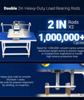 20x24 Inch Dual Platen Heat Press With Auto Lift For Bulk Sublimation Transfers featuring 2-inch heavy-duty rods