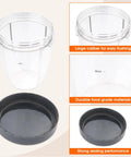 18oz Blender Cup Replacement With Lid For Nutribullet 600W And 900W Blenders 2 Pack Built To Last Tritan BPA Free Easy Grip Handle