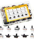 Slide Switch Kit 120 Pieces Micro Mini 3 Pin 2 Position 1P2T SPDT Toggle Switches For On Off DIY Projects Including SS12D00G SS12F44
