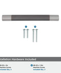 Esquire Satin Nickel And Oil Rubbed Bronze Cabinet Pull 128 mm with installation screws for furniture