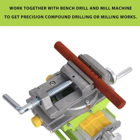 Cross Slide Drill Vise 2 Way X Y Compound Vise For Milling And Drilling On Bench Drills And Milling Machines