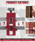 2 In 1 Cabinet Door Mounting Jig With Quick Edge Positioner, Adjustable Install Positioner And Dual 0 To 30 Scale for cabinet doors