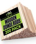Premium Birch Wood Dowel Rods One Eighth By Six Inch Round Craft Sticks Featuring Slick Splinter Free Finish in bulk pack.
