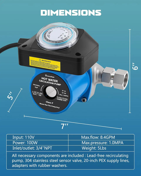 Kick The Cold Shower Habit This Smart Water Pump pushes instant hot speed; features an industrial grade sensor valve and PEX hoses.