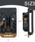 Premium 3 Pack Slick Quick Release Belt Clips For Tool Pouch Drill Holster No Sweat Snap On Off Attaches To Any 3 Inch Belt Or Wall Mount Grab And Go Tradesman Gear Rack Khaki size dimensions 3.74 x 2 x 0.3 inches
