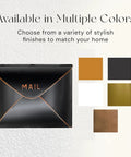 Color options for Built Tough Black Wall Mount Mailbox For Outdoor Use 12.5 X 5 X 10 Inch Weatherproof Envelope Mailbox