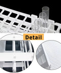 Detailed view of Two Pack 24 Hole White Plastic Test Tube Rack, Detachable Holder For 25mm And Smaller Tubes, Durable Lab Organizer.