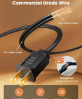 Commercial grade wire with PVC cable jacket, high grade copper, showcasing durability for 69 Foot G40 Globe Outdoor String Lights With 32 Edison Bulbs Plus 2 Spares Waterproof Connectable Patio Porch Balcony Christmas Backyard Decor Dimmable Energy Saving E12 Candelabra Base Ideal For Parties And Holidays