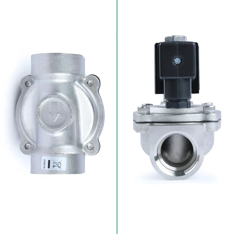 Three Quarter Inch Stainless Steel Solenoid Valve, Rock Solid 12V DC Normally Closed, 145 PSI Electric Valve For Water, Air, Diesel, NPT Thread, Wide Temperature Range