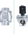 View of Beefy 1 Inch Stainless Steel Solenoid Valve 12V DC Normally Closed Electric Valve For Water Air Diesel Systems, 145 PSI
