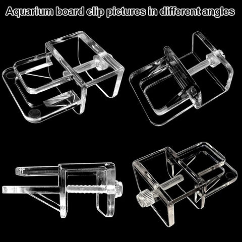 Six Piece Rock Solid Aquarium Lid Clips For Rimless Fish Tanks Heavy Duty Glass And Acrylic showing different angles and details.
