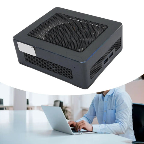 Pro Grade Portable Thunderbolt Three External Gpu Dock Amp Up Your Gaming Rig With Radeon Rx 6600 sleek black enclosure with mesh top