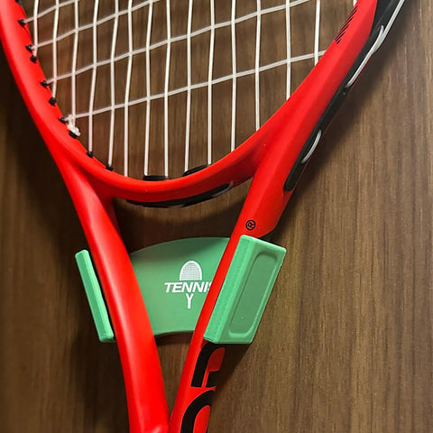 Racket Wall Mount Organizer For Tennis Badminton Ping Pong Multipurpose Space Saving Rack Bracket with red tennis racquet