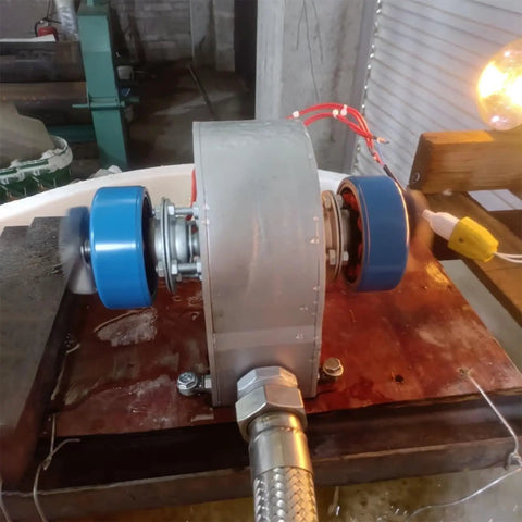 2KW Micro Hydroelectric Generator For Home Use 110V 230V Portable Water Turbine with aluminum alloy body in setup